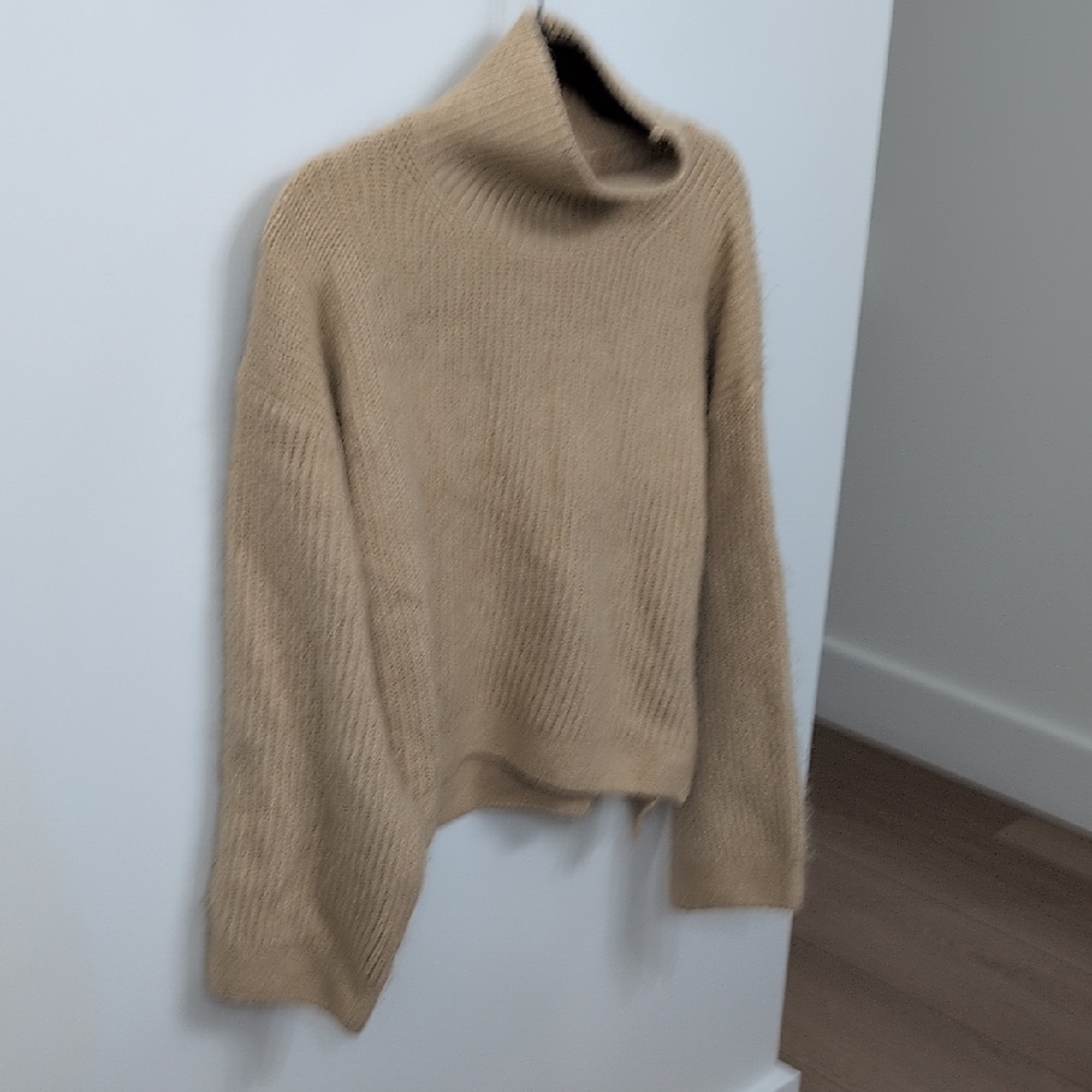Topshop Camel Cowl Neck Sweater